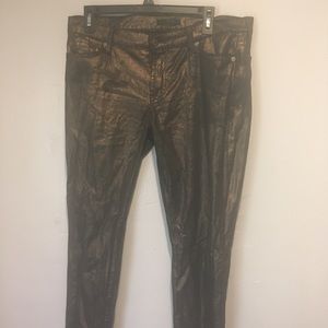 Bronze Metallic 7 For All Man Kind Jeans